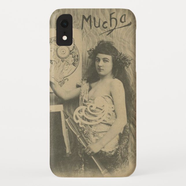 Funda De Case-Mate Para iPhone Alphonse mucha arte nuevo modelo de arte fotografí (Reverso)