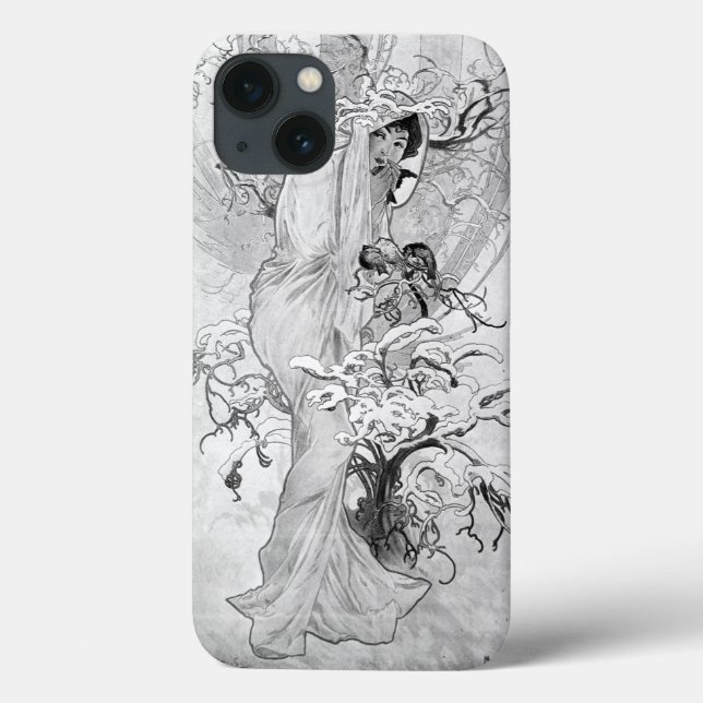Funda De Case-Mate Para iPhone Alphonse Mucha Invierno GS II WB (Reverso)