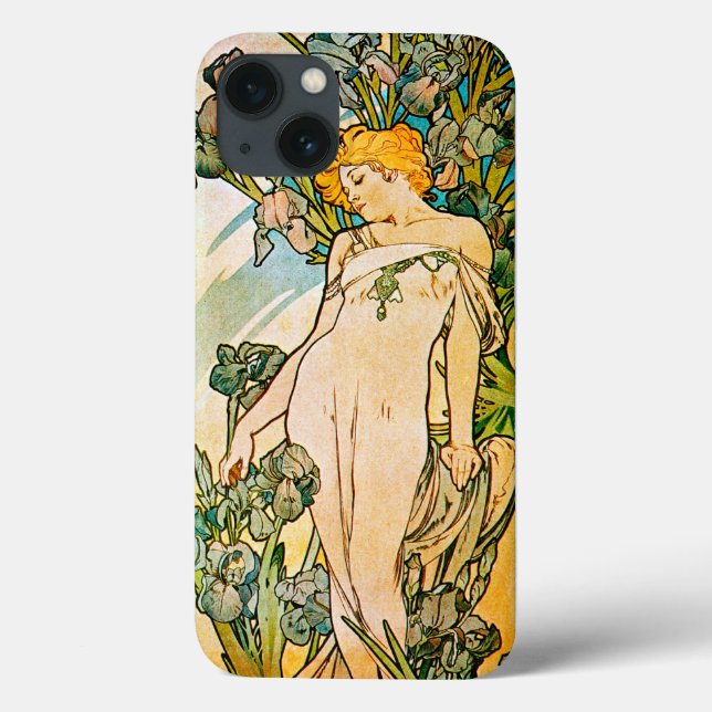 Funda De Case-Mate Para iPhone Alphonse Mucha - Iris WB (Reverso)