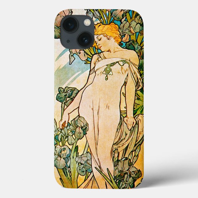 Funda De Case-Mate Para iPhone Alphonse Mucha - Iris WB (Reverso)