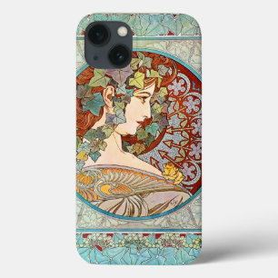 Funda Para iPhone 13 Alphonse Mucha Ivy