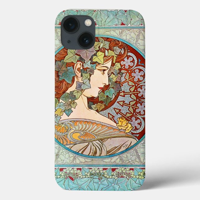 Funda De Case-Mate Para iPhone Alphonse Mucha Ivy (Reverso)
