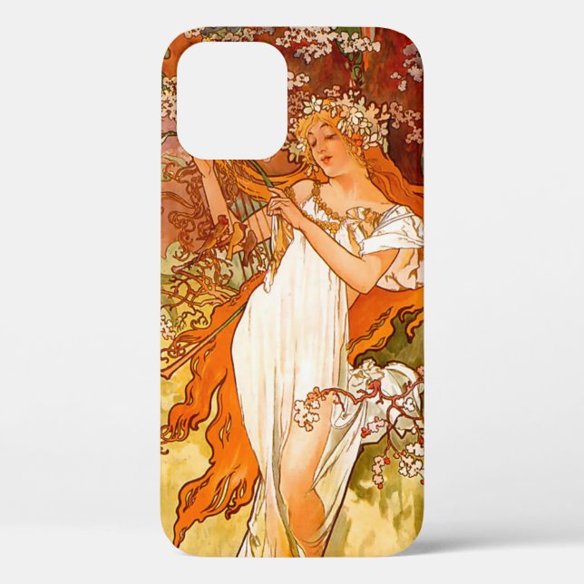 Funda De Case-Mate Para iPhone Alphonse Mucha modernidad primavera (Reverso )