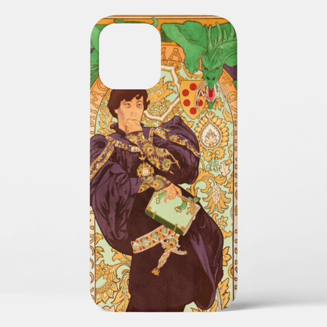 Funda De Case-Mate Para iPhone Alphonse Mucha Prince y Dragon (Reverso )
