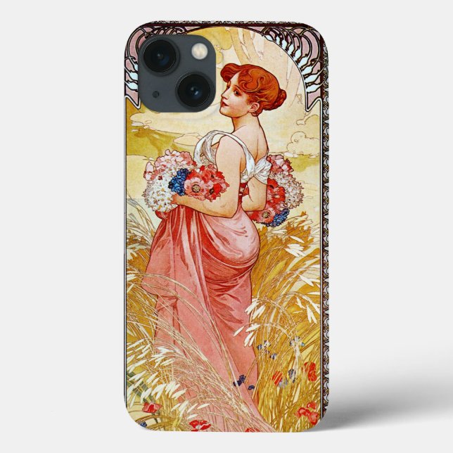Funda De Case-Mate Para iPhone Alphonse Mucha Summer (Reverso)