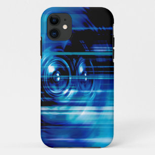 Funda Para iPhone 11 Altavoces de música azul