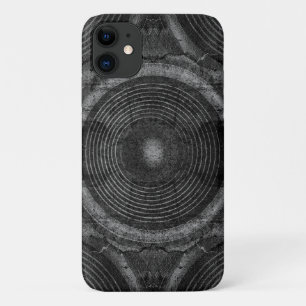 Funda Para iPhone 11 Altavoces de música en blanco y negro