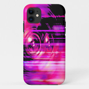 Funda Para iPhone 11 Altavoces de música púrpura