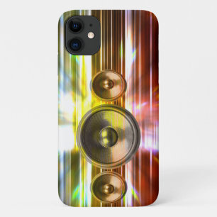 Funda Para iPhone 11 Altavoces de música y luces fiestas