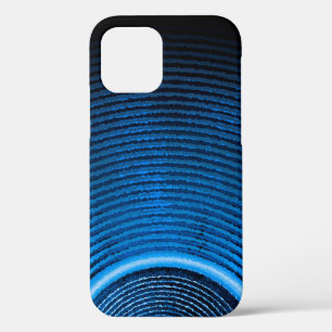 Funda Para iPhone 12 Altavoz de música azul y ondas de sonido Funda-Mat