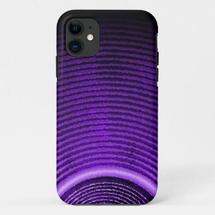 Funda Para iPhone 11 Altavoz de música púrpura y ondas de sonido