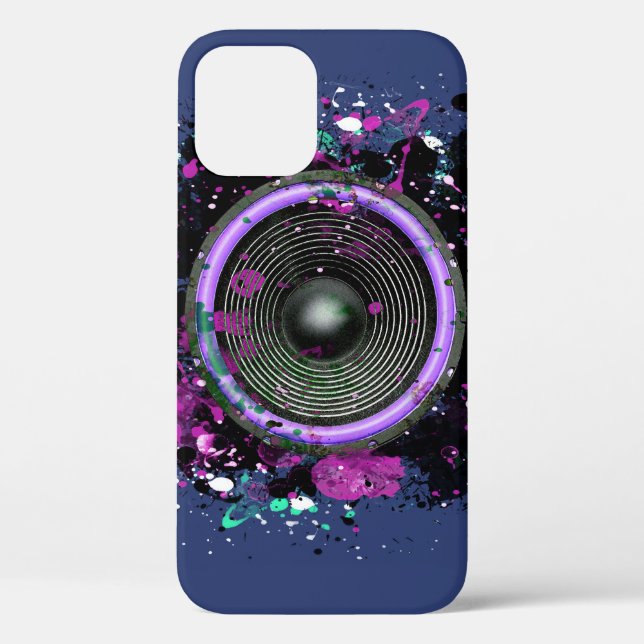 Funda De Case-Mate Para iPhone Altavoz de música y pintura salpicada Case-Mate iP (Reverso )