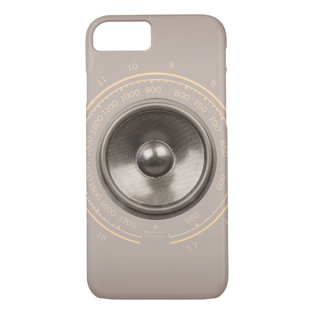Funda De Case-Mate Para iPhone Altavoz de música y radio retro (Reverso)
