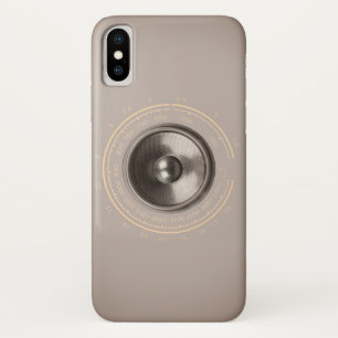 Funda Para iPhone X Altavoz de música y radio retro