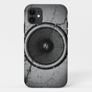 Funda Para iPhone 11 Altavoz musical en una pared rota