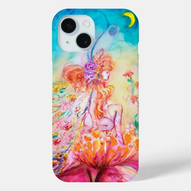 Funda De Case-Mate Para iPhone ALTHEA/Hada caprichosa en la flor rosa (Reverso )
