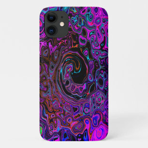 Funda Para iPhone 11 Alucinante Remolino Líquido Retro de Negro y Magen