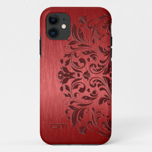 title_seo2 Aluminio y encaje floral de pincel rojo metálico