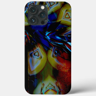 Funda Para iPhone 13 Pro Max Alumnos abstractos bajo lustroso deformado vidrio