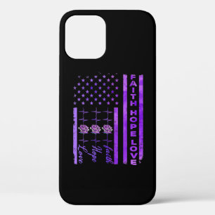 Funda Para iPhone 12 Alzheimers Conciencia Fe Esperanza Amor Púrpura