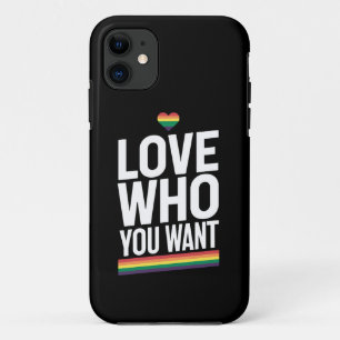 Funda Para iPhone 11 Ama a quien Quieras Bandera del Orgullo Gay Lluvia