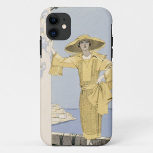 Funda Para iPhone 11 Amalfi, ilustracion de una mujer en un vestido