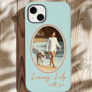 Funda Para iPhone 14 Plus De Case-Mate Amando la vida contigo Foto ovalada enmarcada en m