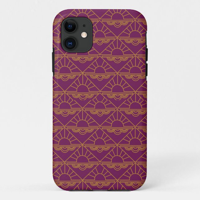 Funda De Case-Mate Para iPhone Amanecer Art Deco (Reverso)