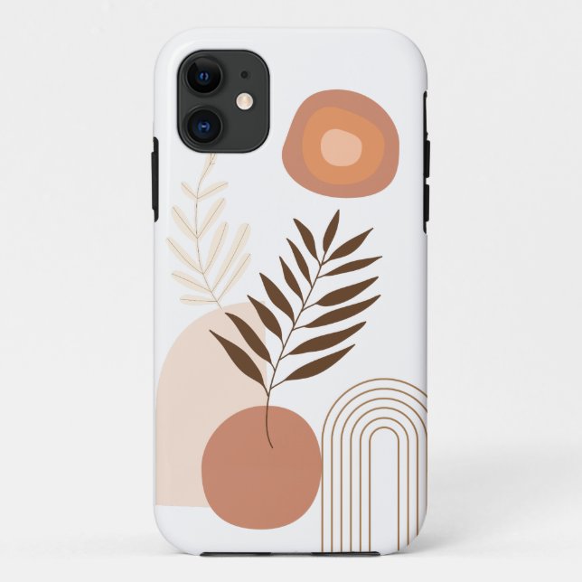 Funda De Case-Mate Para iPhone Amanecer Botánico Moderno | Vibraciones Felices (Reverso)