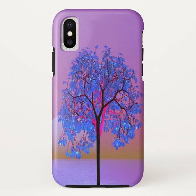 Funda De Case-Mate Para iPhone Amanecer de árbol (Reverso)