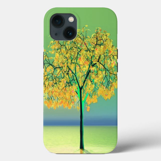 Funda De Case-Mate Para iPhone Amanecer del árbol de otoño (Reverso )
