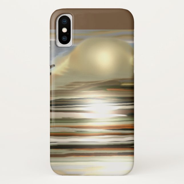 Funda De Case-Mate Para iPhone Amanecer en el desierto Resumen del arte (Reverso)