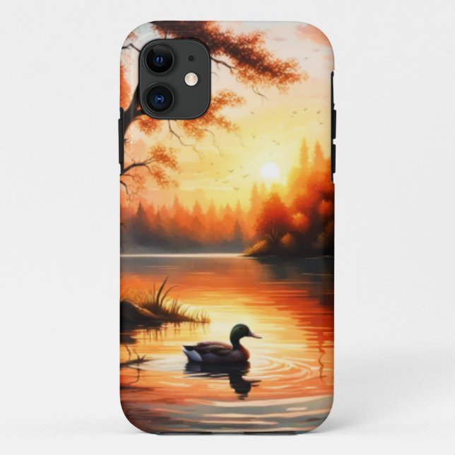 Funda De Case-Mate Para iPhone Amanecer en el Lago (Reverso)