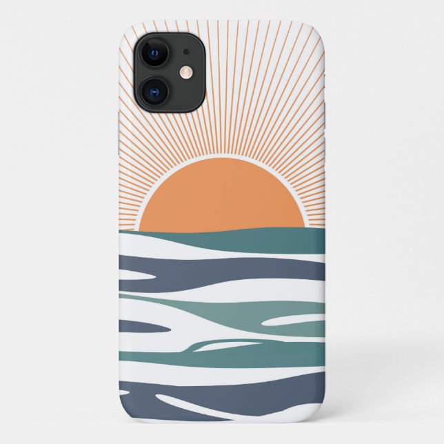 Funda De Case-Mate Para iPhone Amanecer junto al mar (Reverso)