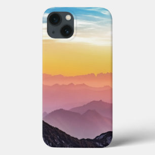 Funda Para iPhone 13 Amanecer Montañoso Pacífico Colorido Inspirador
