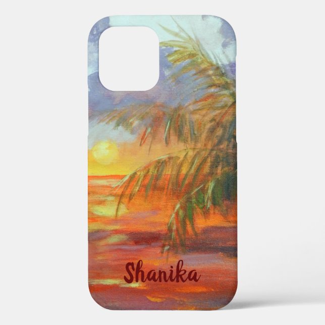 Funda De Case-Mate Para iPhone Amanecer tropical (Reverso )