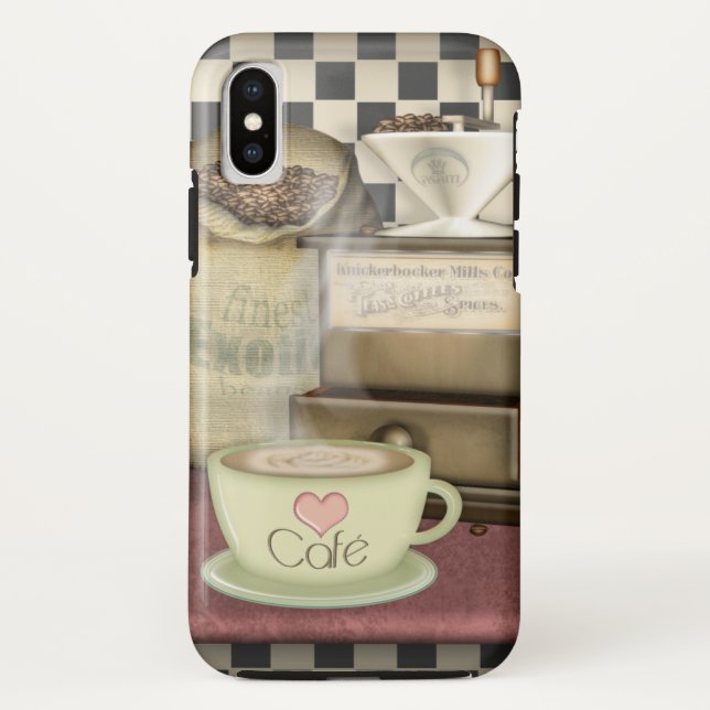 Funda De Case-Mate Para iPhone Amante Café del café (Reverso)