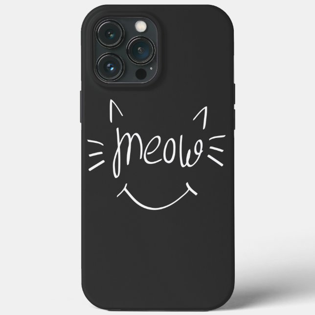 Funda De Case-Mate Para iPhone Amante de Gatos Miau   (Reverso )