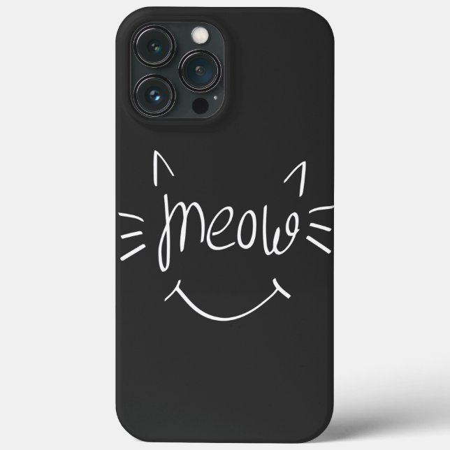 Funda De Case-Mate Para iPhone Amante de Gatos Miau  (Reverso )