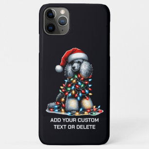 Funda Para iPhone 11 Pro Max Amante de los caniches luces de Navidad amante de 