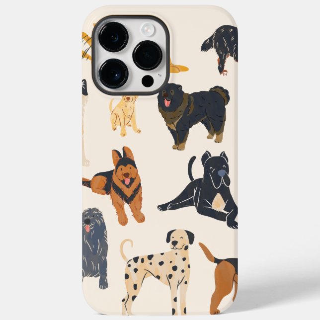 Funda De Case-Mate Para iPhone amante de los perros adorables perros (Reverso )
