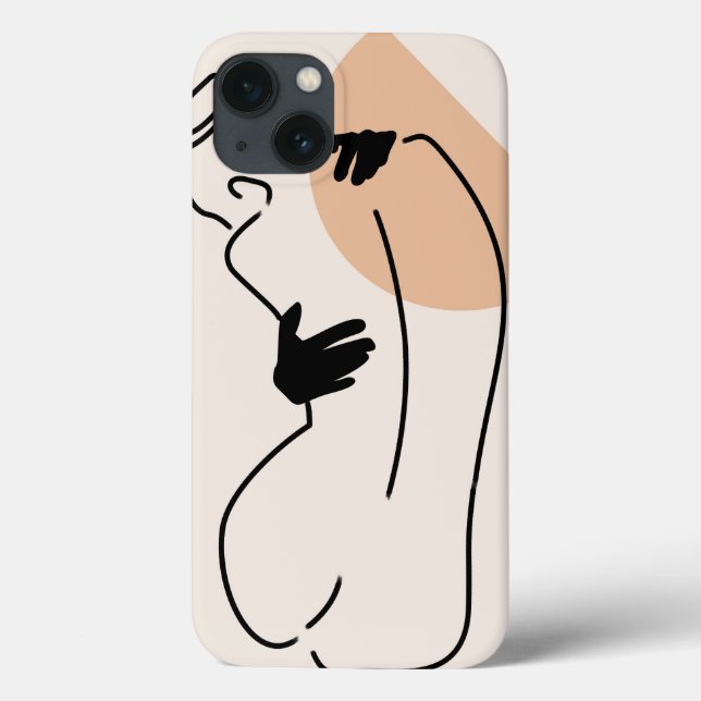 Funda De Case-Mate Para iPhone Amante del arte de la línea (Reverso)