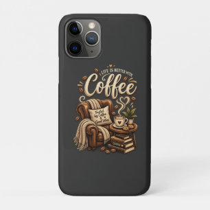 Funda Para iPhone 11 Pro Amante del Café – La Vida Es Mejor Con Café