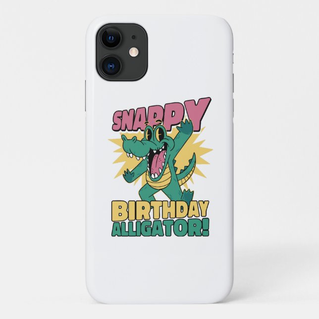 Funda De Case-Mate Para iPhone Amante Divertido de Cocodrilos y Caimán de Cumplea (Reverso)