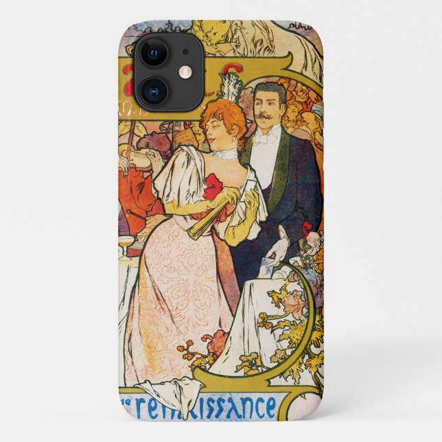 Funda De Case-Mate Para iPhone Amantes, Alphonse Mucha (Reverso)