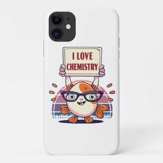 Funda De Case-Mate Para iPhone Amantes de Guppies y Química (Reverso)