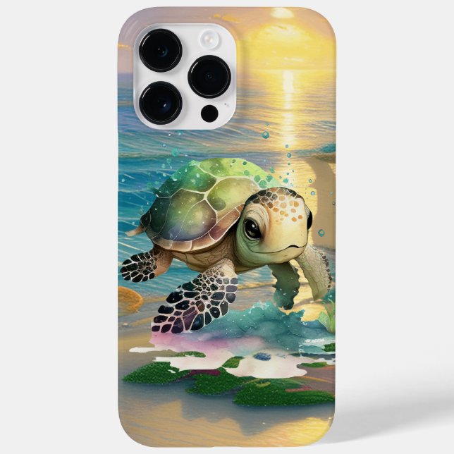 Funda De Case-Mate Para iPhone amantes de las tortugas marinas (Reverso)