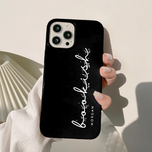 Funda Para iPhone 15 Amantes de Libros Modernos en Blanco y Negro Perso