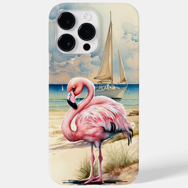 Funda De Case-Mate Para iPhone amantes de los flamencos rosas (Reverso)