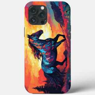Funda Para iPhone 13 Pro Max Amantes Del Caballo En Campo Resumen De Amantes De